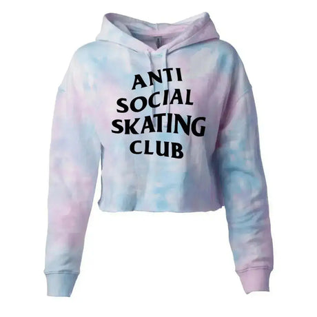 Anti Social Skating Club Cotton Candy Women's Lightweight Hooded Crop Adults Skate Too LLC