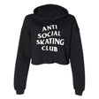 Anti Social Skating Club Women's Cropped Fleece Hoodie Adults Skate Too LLC