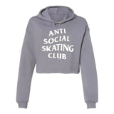 Anti Social Skating Club Women's Cropped Fleece Hoodie Adults Skate Too LLC