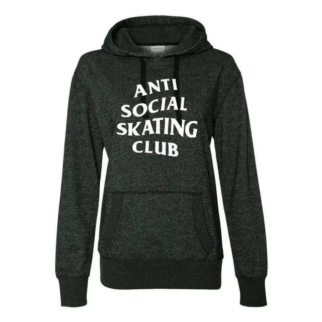 Anti Social Skating Club Women's Glitter Hoodie - Adults Skate Too LLC