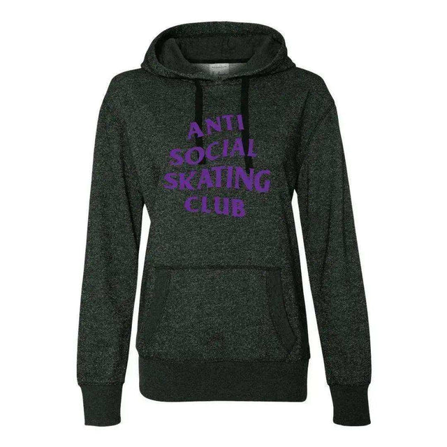 Anti Social Skating Club Women's Glitter Hoodie - Adults Skate Too LLC