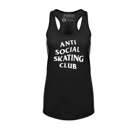 Anti Social Skating Club Women's Racerback Tank Adults Skate Too LLC