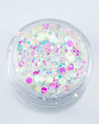 BDay Cake - Chunky Iridescent White Glitter