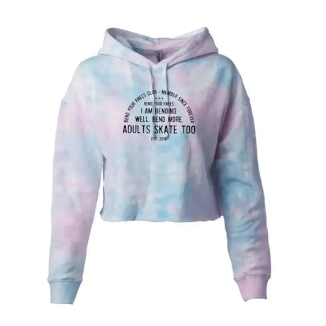 Bend Your Knees Club Cotton Candy Women's Lightweight Hooded Crop Adults Skate Too LLC