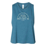 Bend Your Knees Club Racerback Crop - Adults Skate Too LLC