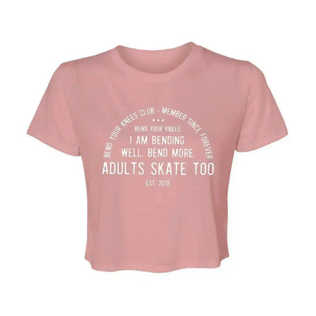 Bend Your Knees Club Women’s Flowy Cropped Tee Adults Skate Too LLC