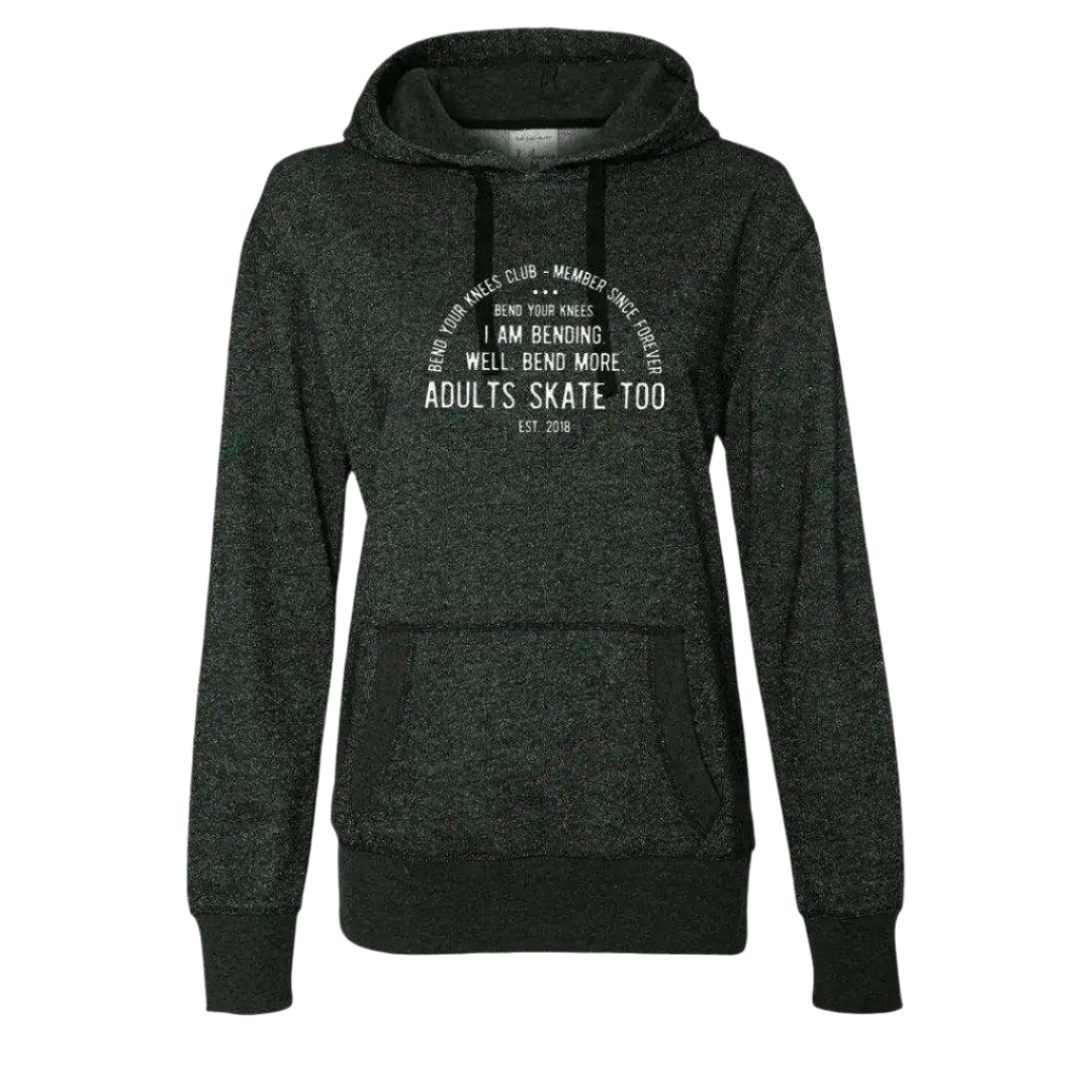 Bend Your Knees Club Glitter Hoodie - Adults Skate Too LLC