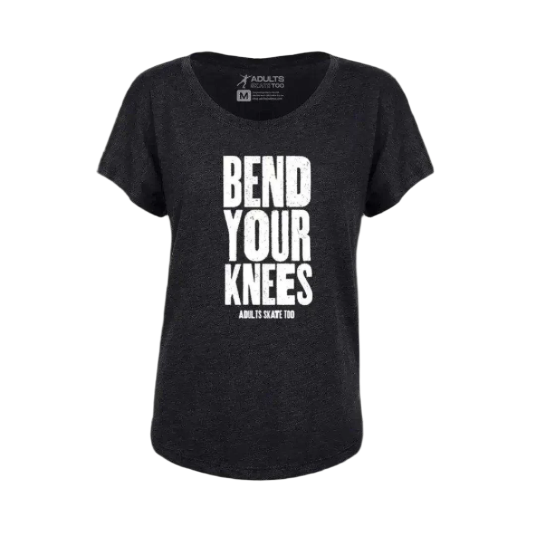 Bend Your Knees Dolman Tee - Adults Skate Too LLC