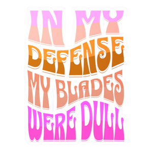 Dull Blades Vinyl Sticker - Adults Skate Too LLC