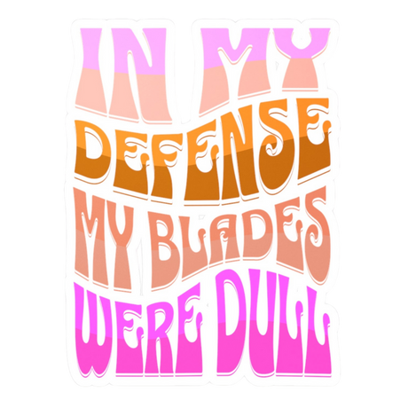 Dull Blades Vinyl Sticker - Adults Skate Too LLC