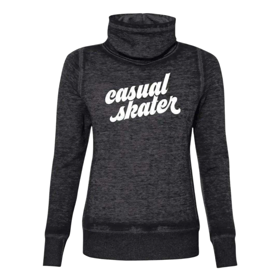 Casual Skater Cowl Neck Sweatshirt - Adults Skate Too LLC