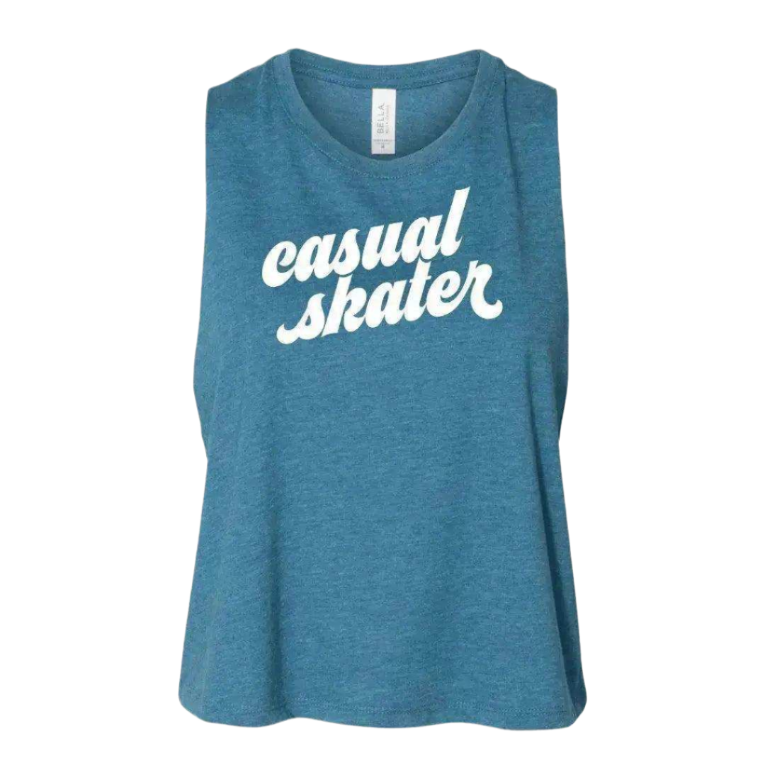 Casual Skater Racerback Crop - Adults Skate Too LLC