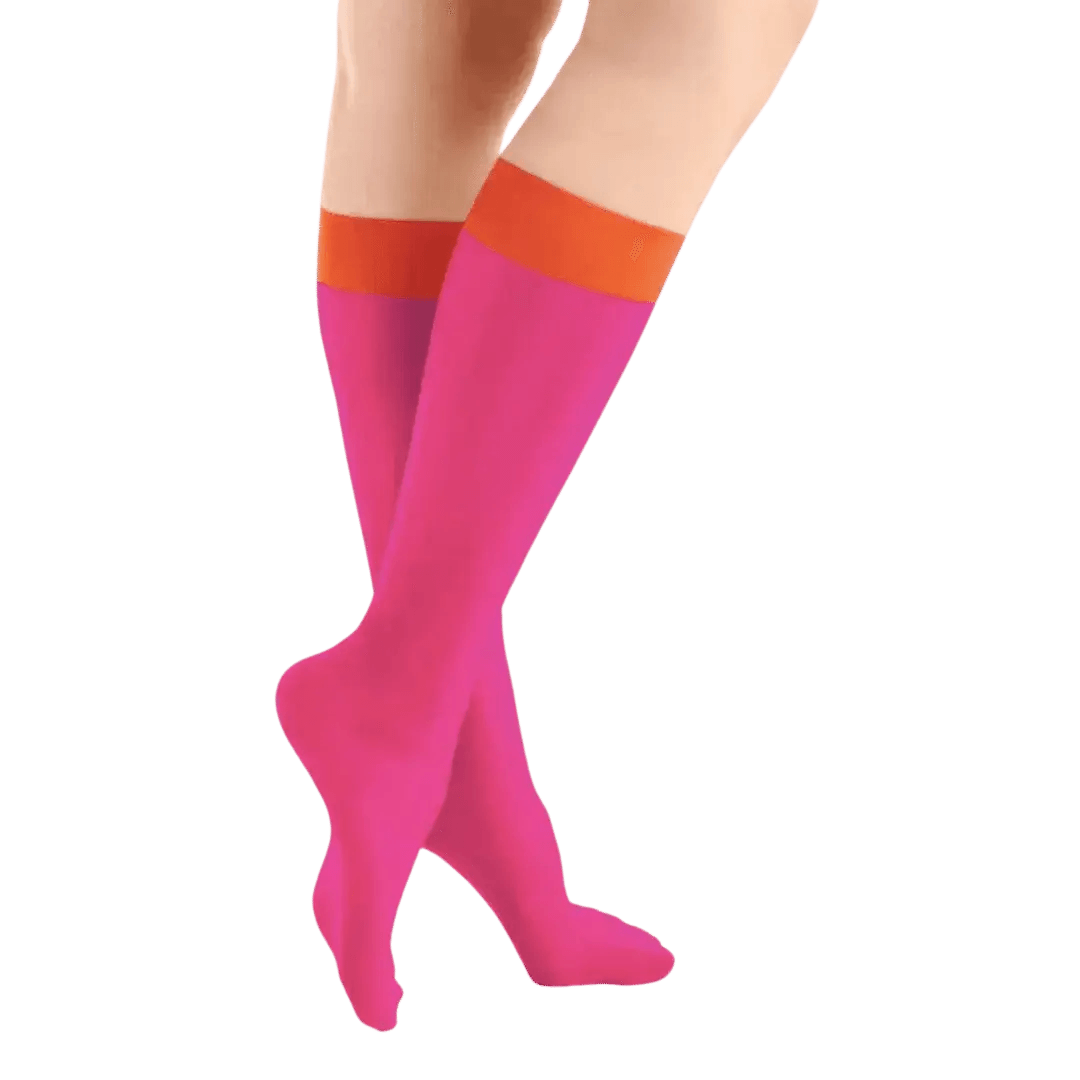 ColorFlow Two-Tone Fire Spinner Skating Socks