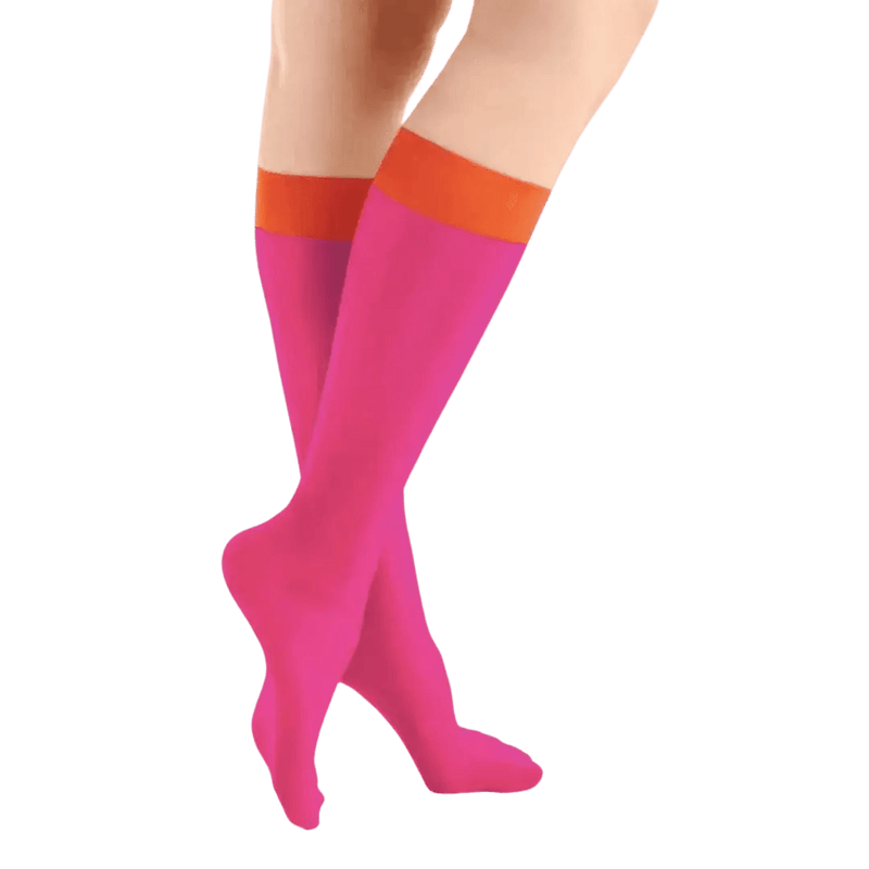 ColorFlow Two-Tone Fire Spinner Skating Socks