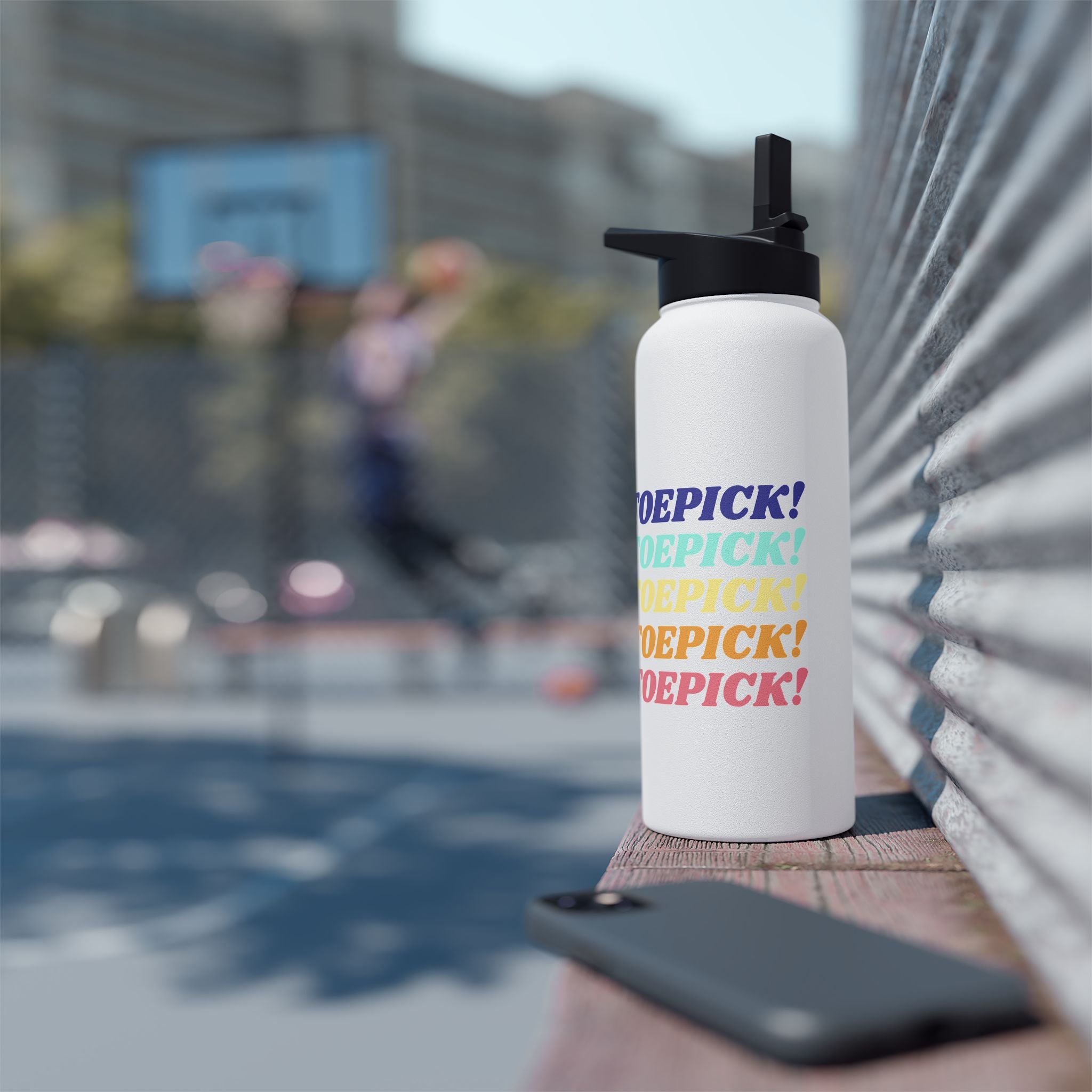 Toepick! 32oz Stainless Steel Water Bottle - Adults Skate Too LLC