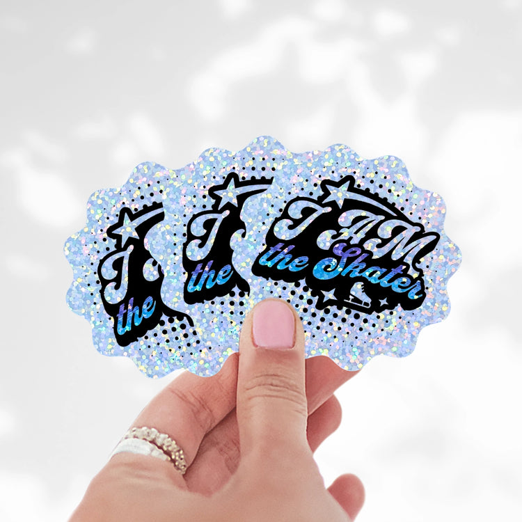 I AM the Skater Holographic Sparkle Sticker
