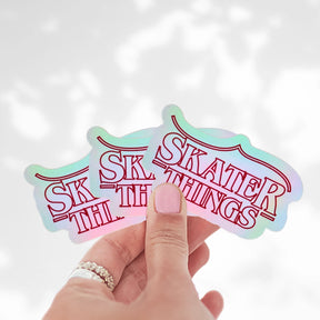 Skater Things Holographic Sticker