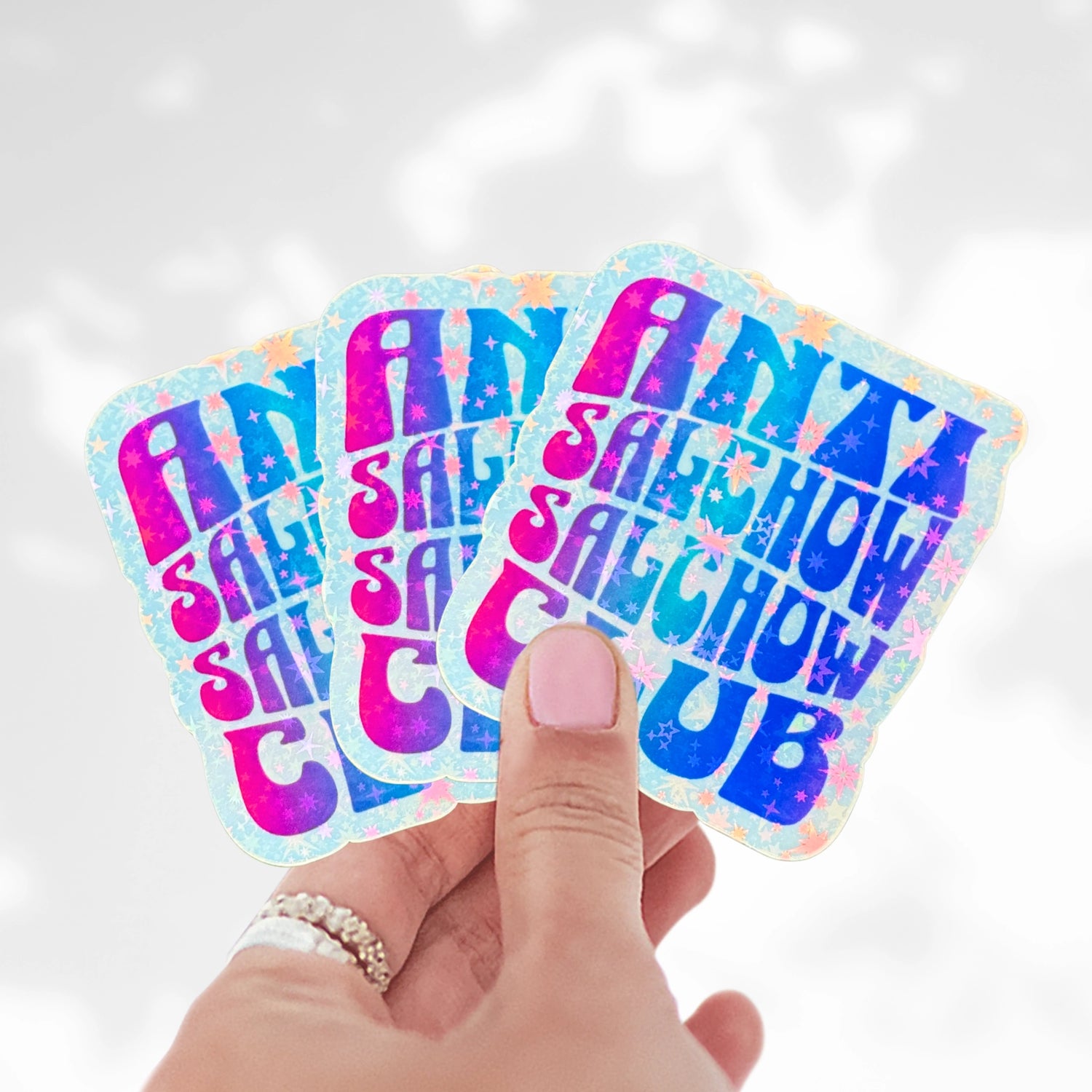 Anti Salchow Salchow Club Holographic Sticker
