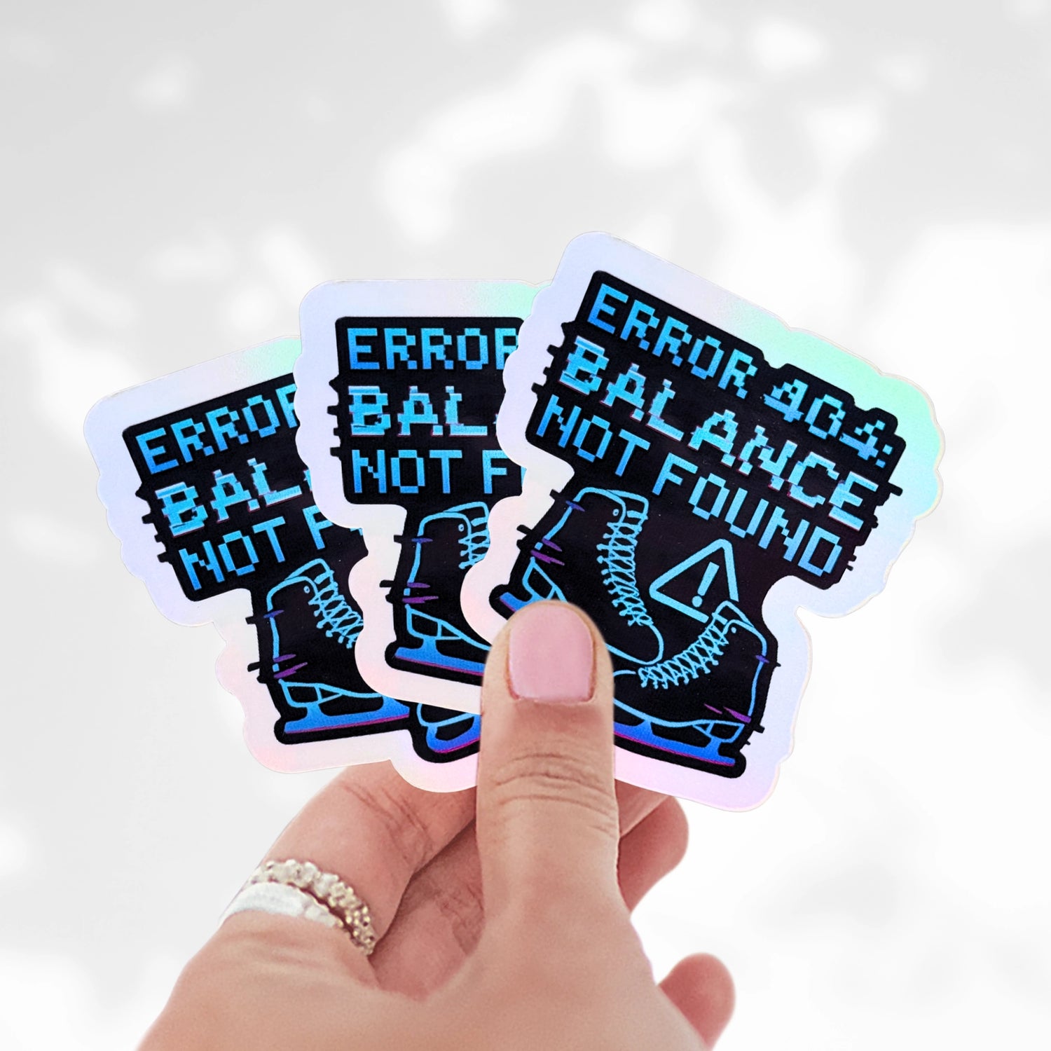 Error 404: Balance Not Found Holographic Sticker