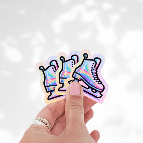 Pixel Skate Holographic Sticker