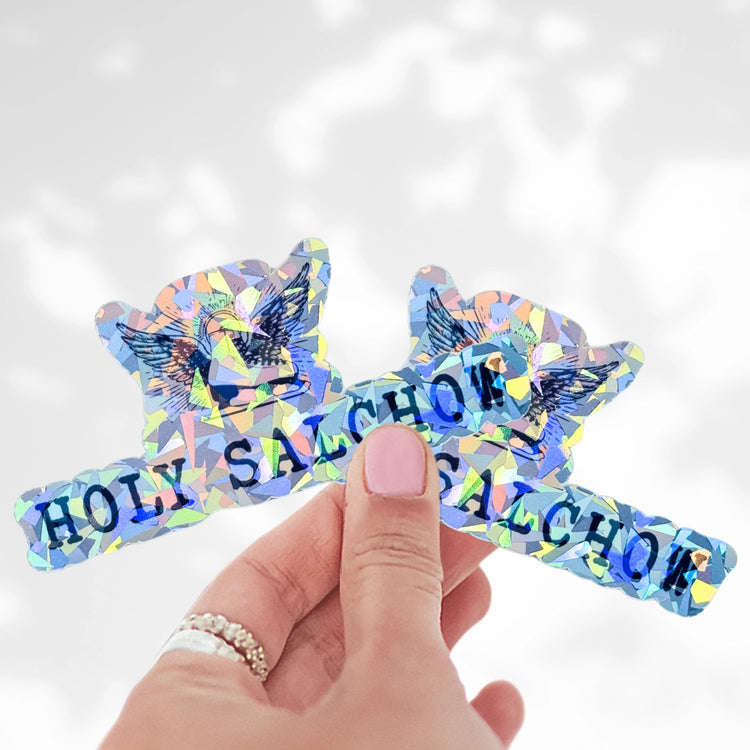 Holy Salchow Cracked Ice Holo Stickers