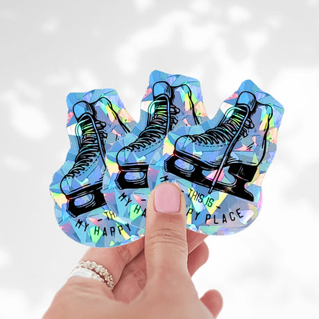 This Is My Happy Place Cracked Ice Holo Stickers