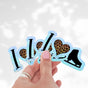I ❤️ Skating [Leopard] Holo Stickers