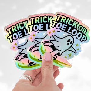 Trick or Toe Loop Holo Sticker