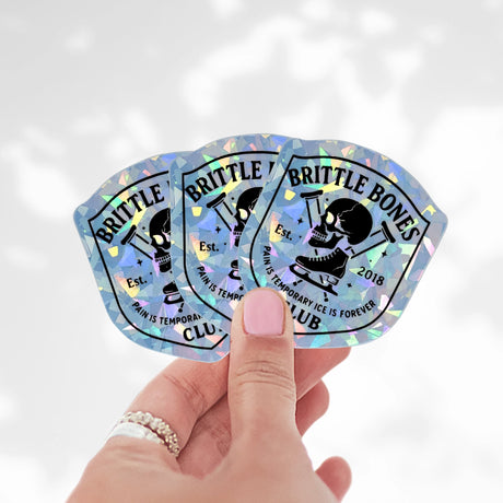Brittle Bones Club Cracked Ice Holo Stickers