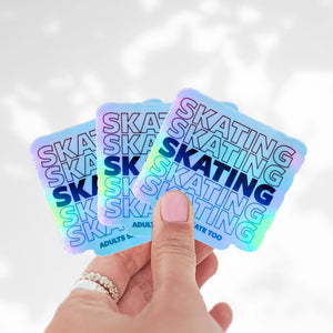 SKATING Ombre Holo Stickers