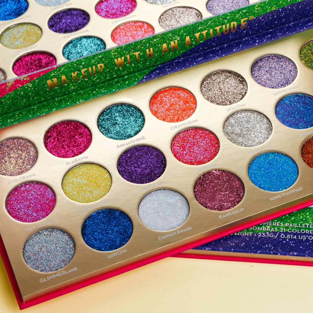 United Shades of Glitter - 21 Pressed Glitter Palette