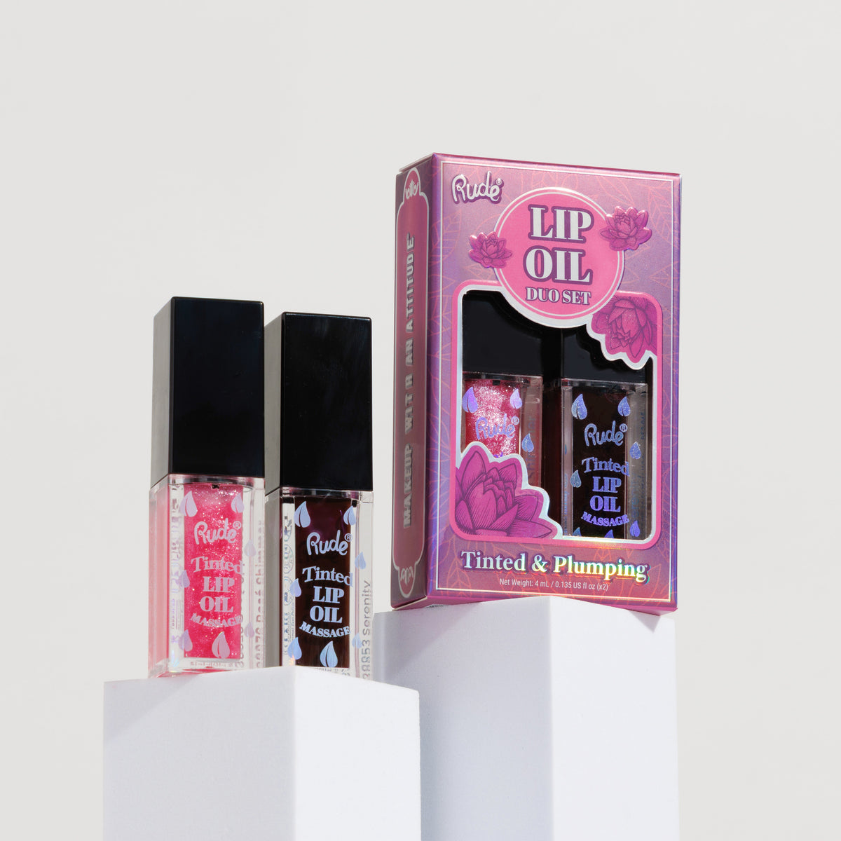 Tinted & Plumping Lip Oil Massage Duo Set
