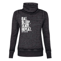 Eat Sleep Skate Repeat Cowl Neck Sweatshirt