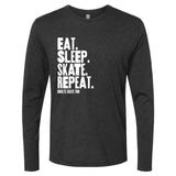 Eat Sleep Skate Repeat Long Sleeve Crew - Adults Skate Too LLC