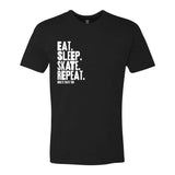 Eat Sleep Skate Repeat T-Shirt - Adults Skate Too LLC