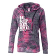 Eat Sleep Skate Repeat Burnout Hooded Sweatshirt - Adults Skate Too LLC