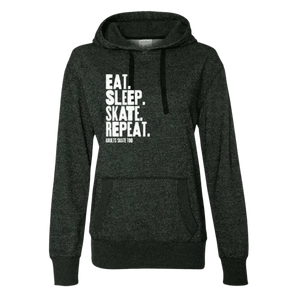 Eat Sleep Skate Repeat Glitter Hoodie - Adults Skate Too LLC