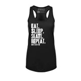 Eat Sleep Skate Repeat Racerback Tank - Adults Skate Too LLC