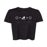 Emoji Flowy Crop Tee - Adults Skate Too LLC