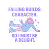 Falling Builds Character Vinyl Sticker