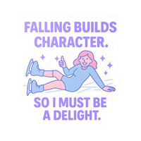 Falling Builds Character Vinyl Sticker