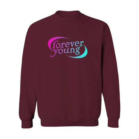 Forever Young Unisex Heavy Blend Crewneck Sweatshirt Adults Skate Too LLC