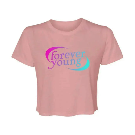 Forever Young Women’s Flowy Cropped Tee Adults Skate Too LLC