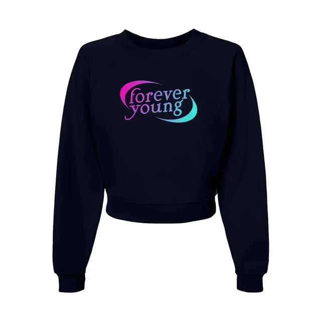 Forever Young Women's Raglan Pullover Fleece Adults Skate Too LLC