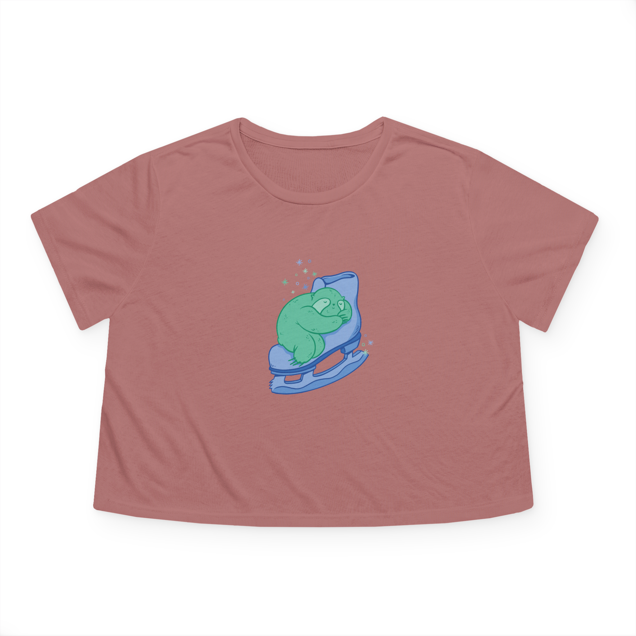 Skating Sloth Flowy Crop