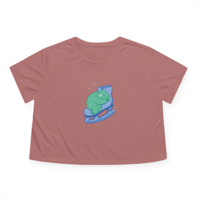 Skating Sloth Flowy Crop