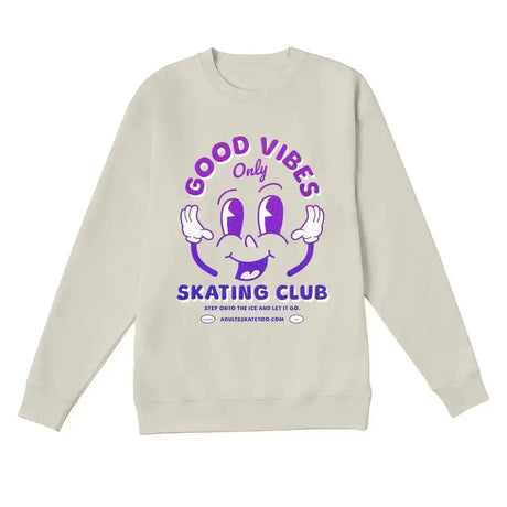 Good Vibes Only Crewneck Sweatshirt Premium Adults Skate Too LLC