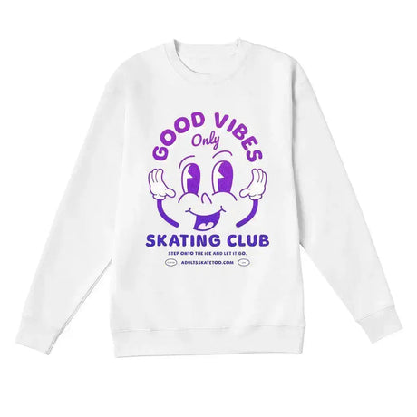 Good Vibes Only Crewneck Sweatshirt Premium Adults Skate Too LLC