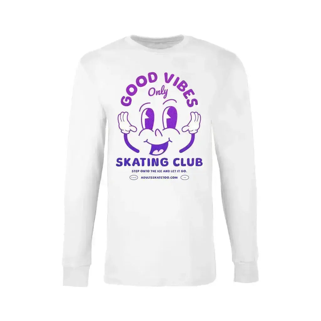 Good Vibes Only Unisex Long Sleeve Tee Adults Skate Too LLC