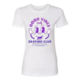 Good Vibes Only Women’s Boyfriend T-shirt - Adults Skate Too LLC